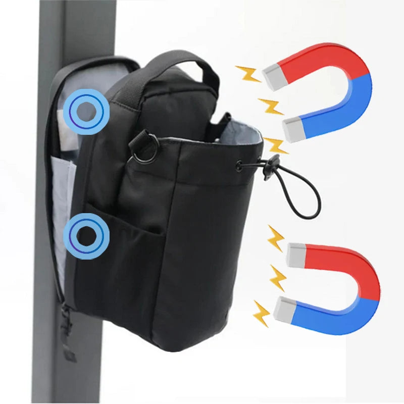 Magnetic Gym Bag With Phone Pocket, Water Bottle Pouch & Gym Accessories Organizer