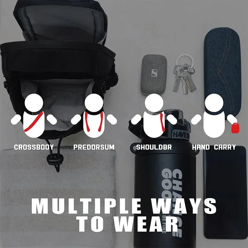 Magnetic Gym Bag With Phone Pocket, Water Bottle Pouch & Gym Accessories Organizer