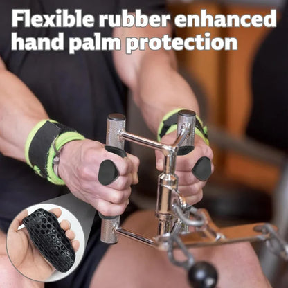 Anti-Slip Ergonomic Rubber Grips for Weightlifting