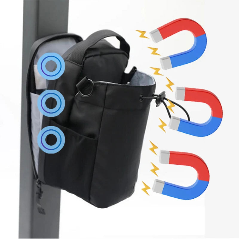 Magnetic Gym Bag With Phone Pocket, Water Bottle Pouch & Gym Accessories Organizer