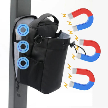 Magnetic Gym Bag With Phone Pocket, Water Bottle Pouch & Gym Accessories Organizer