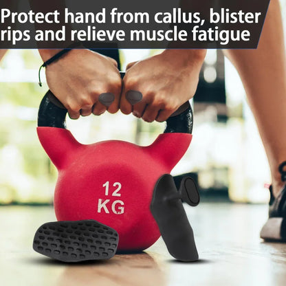 Anti-Slip Ergonomic Rubber Grips for Weightlifting