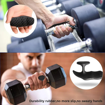 Anti-Slip Ergonomic Rubber Grips for Weightlifting