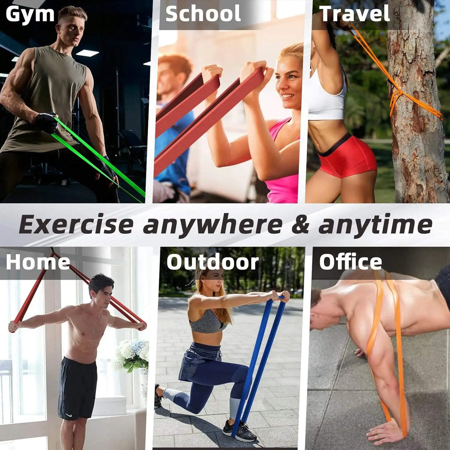20~230lbs Heavy-Duty Resistance Bands