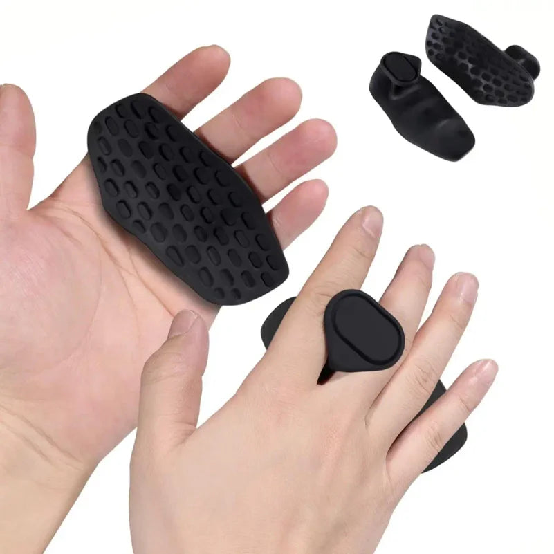 Anti-Slip Ergonomic Rubber Grips for Weightlifting