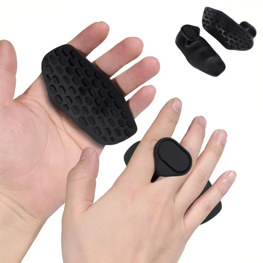 Anti-Slip Ergonomic Rubber Grips for Weightlifting